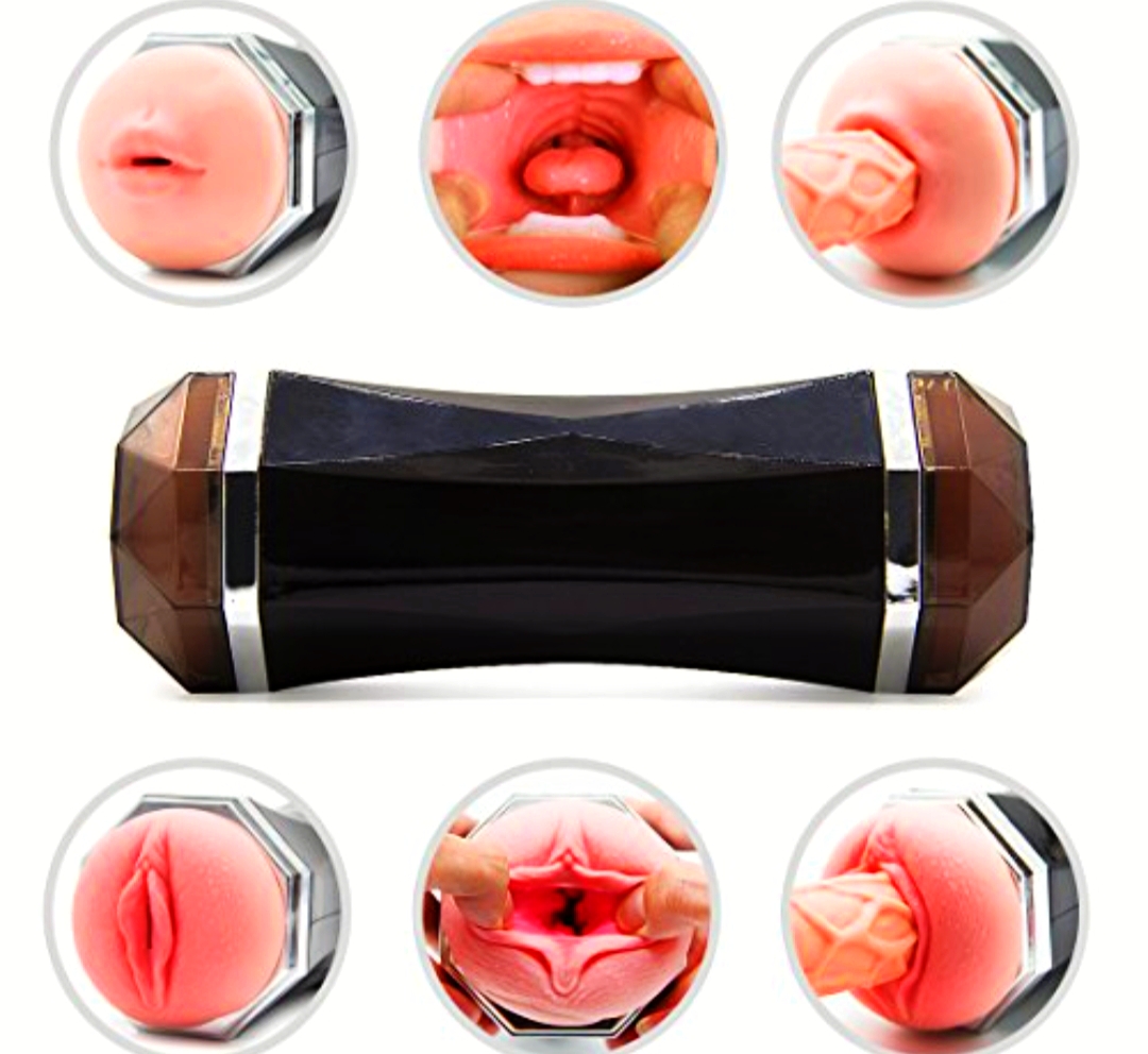Vagin artificiel 2en1 bouche + vagin avec gémissements