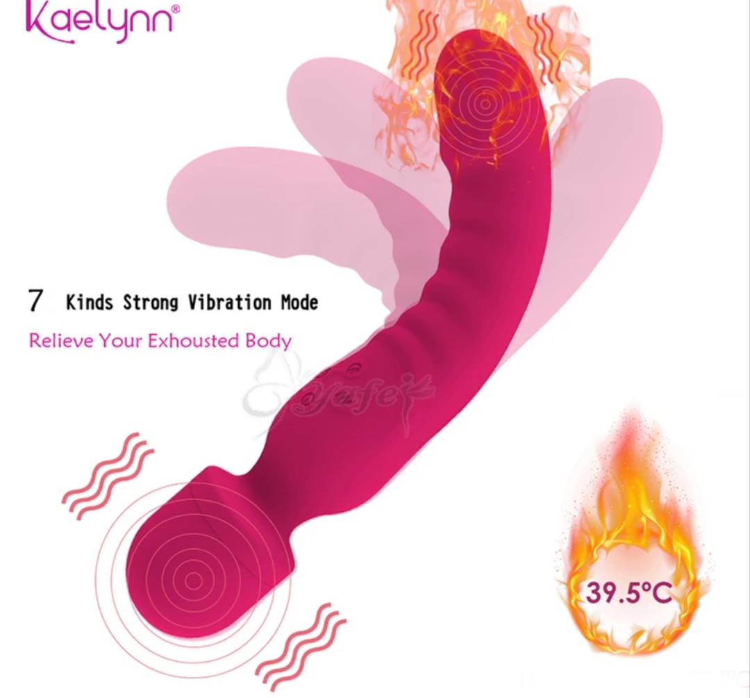 Baguette micro vibrante + pénis vibrant chauffant 3en1